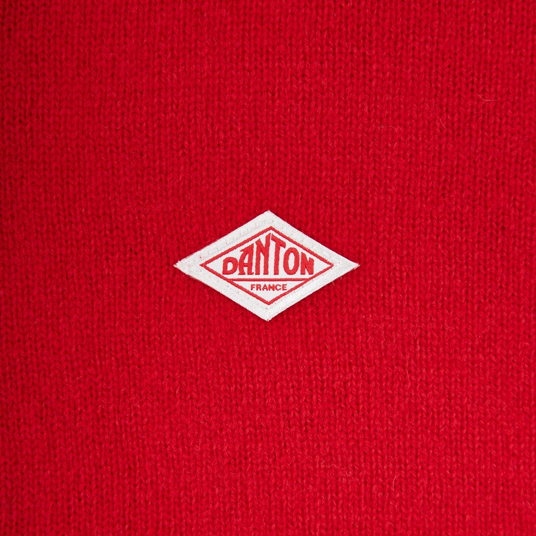 DANTON [ダントン] ラムウール クルーネックカーディガン [DT-D0031LMW] RED