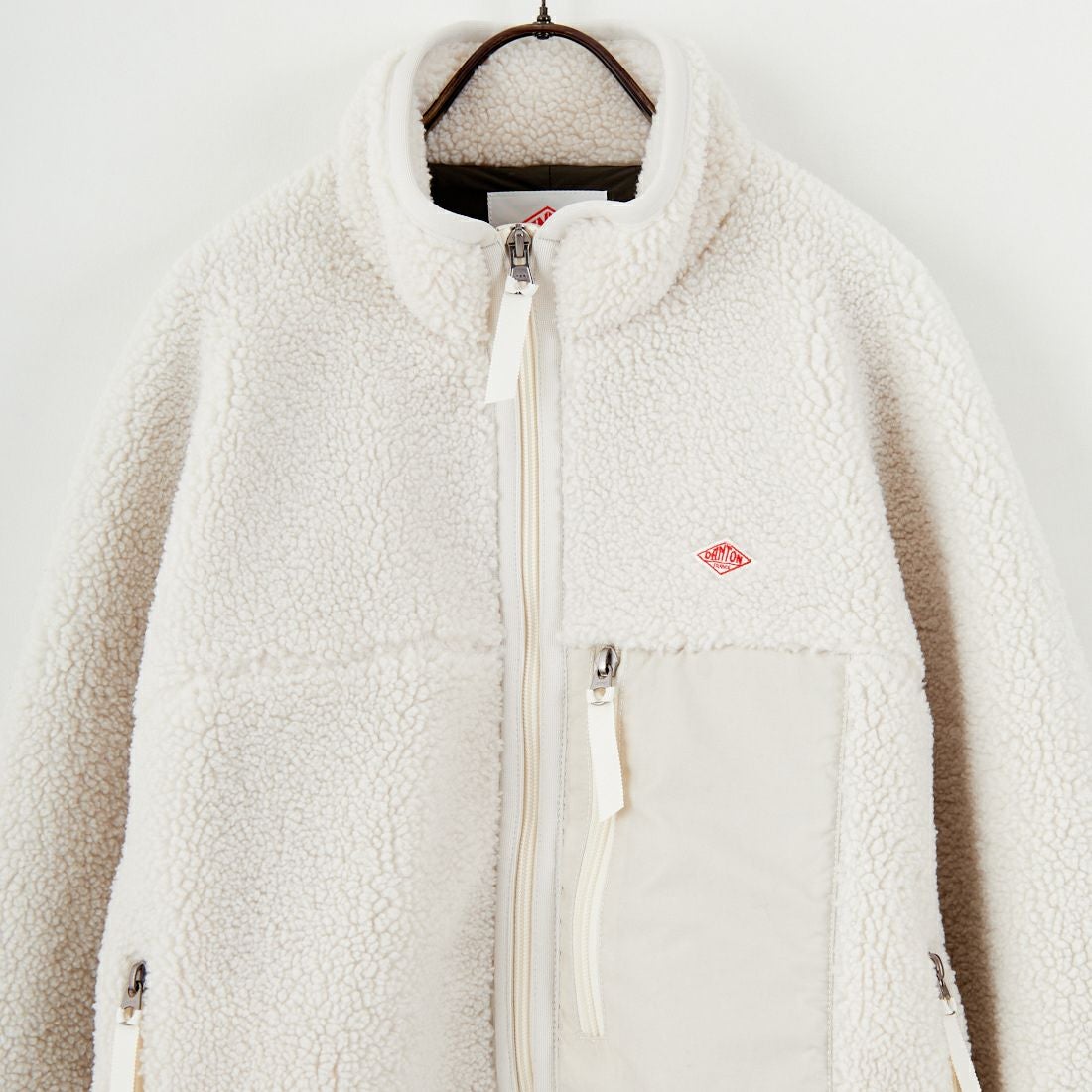 DANTON [ダントン] スタンドカラーボアジャケット [DT-A0194LBA] OYSTER