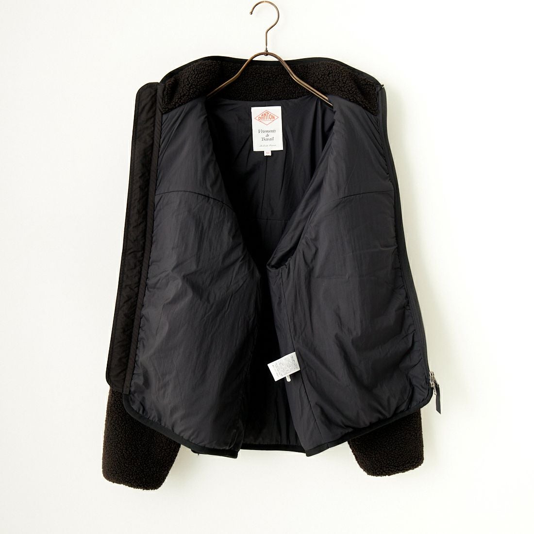 DANTON [ダントン] スタンドカラーボアジャケット [DT-A0194LBA] BLACK