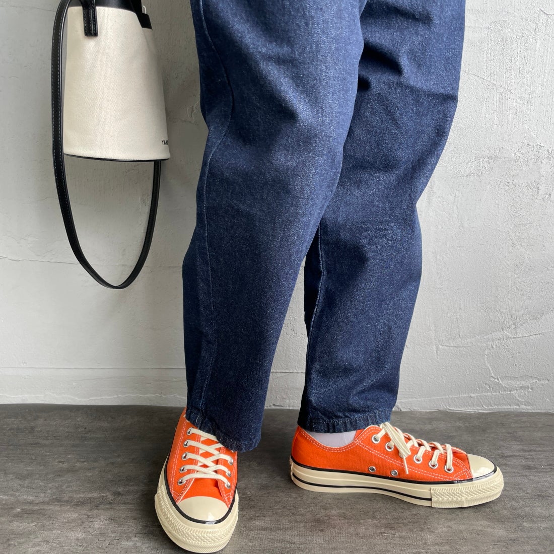 DANTON [ダントン] デニムイージーパンツ [JD-2540DDM] INDIGO &&モデル身長：156cm 着用サイズ：36&&