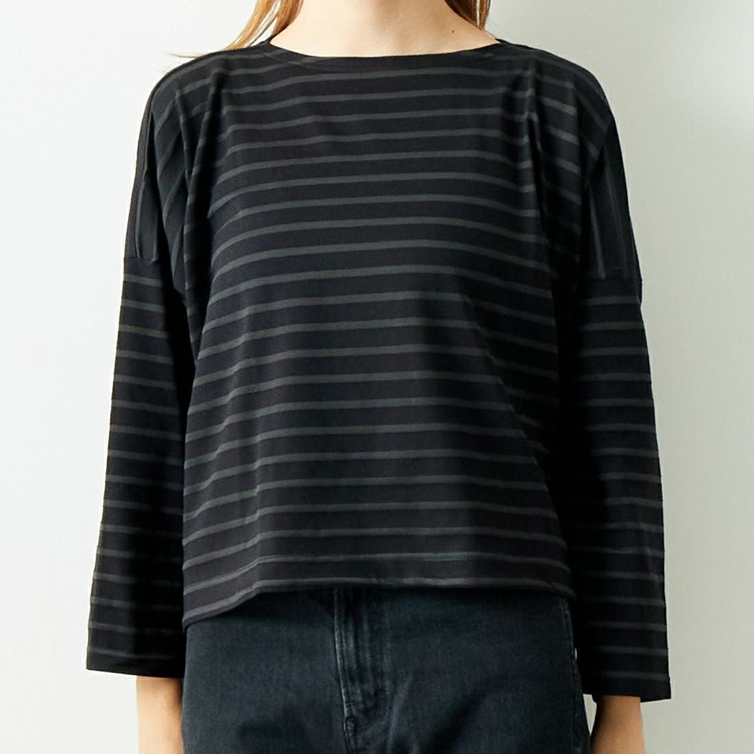 mizuiro ind [ミズイロインド] オパール加工プリントワイドプルオーバー [3-210034] 99 BLK BD