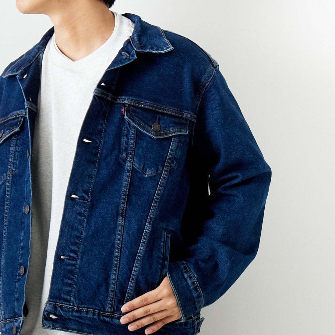 LEVI'S [リーバイス] 3rdトラッカージャケット [72334-03] 22 COLUSA &&モデル身長：179cm 着用サイズ：L&&