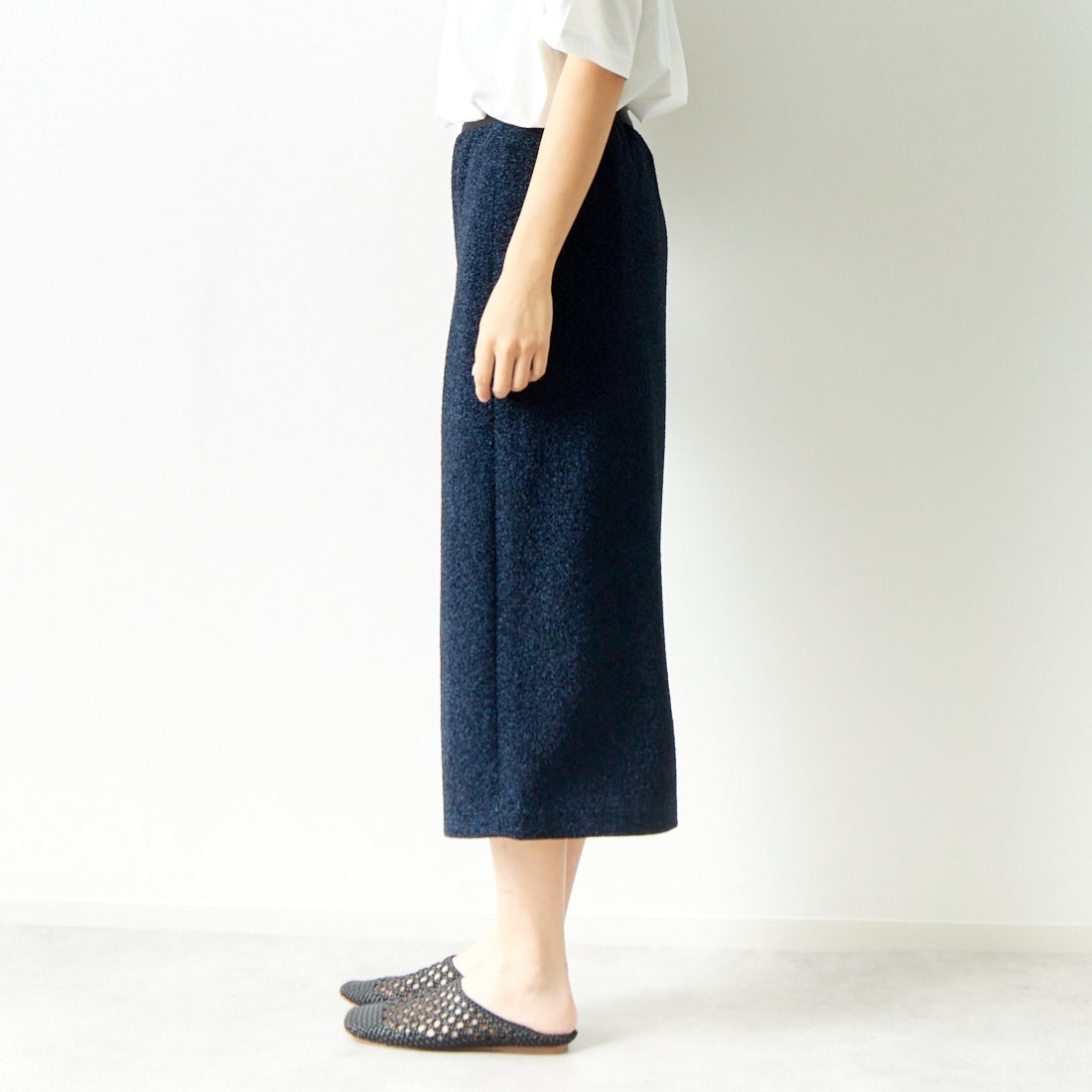 Jeans Factory Clothes [ジーンズファクトリークローズ] ニットジャガードスカート [JWJF-01] 73 ﾈｲﾋﾞｰ &&モデル身長：167cm 着用サイズ：38&&