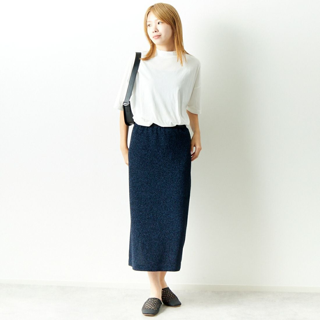 Jeans Factory Clothes [ジーンズファクトリークローズ] ニットジャガードスカート [JWJF-01] 73 ﾈｲﾋﾞｰ &&モデル身長：167cm 着用サイズ：38&&