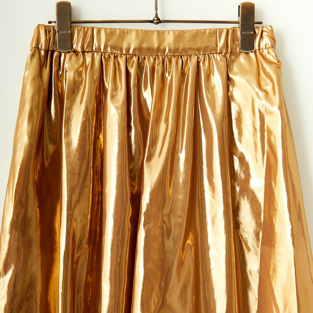Jeans Factory Clothes [ジーンズファクトリークローズ] メタリックシフォンフレアスカート [7441337] GOLD