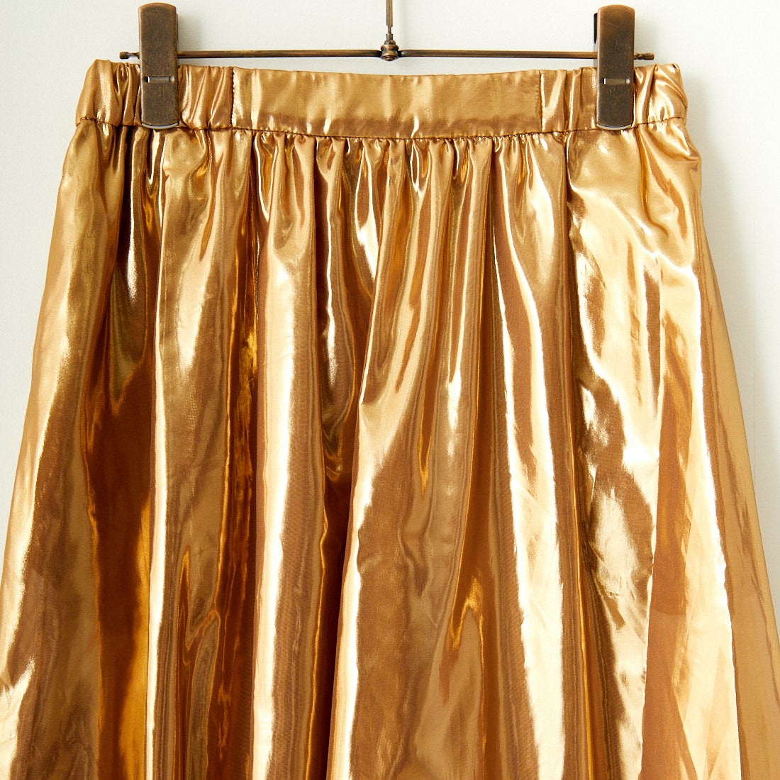 Jeans Factory Clothes [ジーンズファクトリークローズ] メタリックシフォンフレアスカート [7441337] GOLD