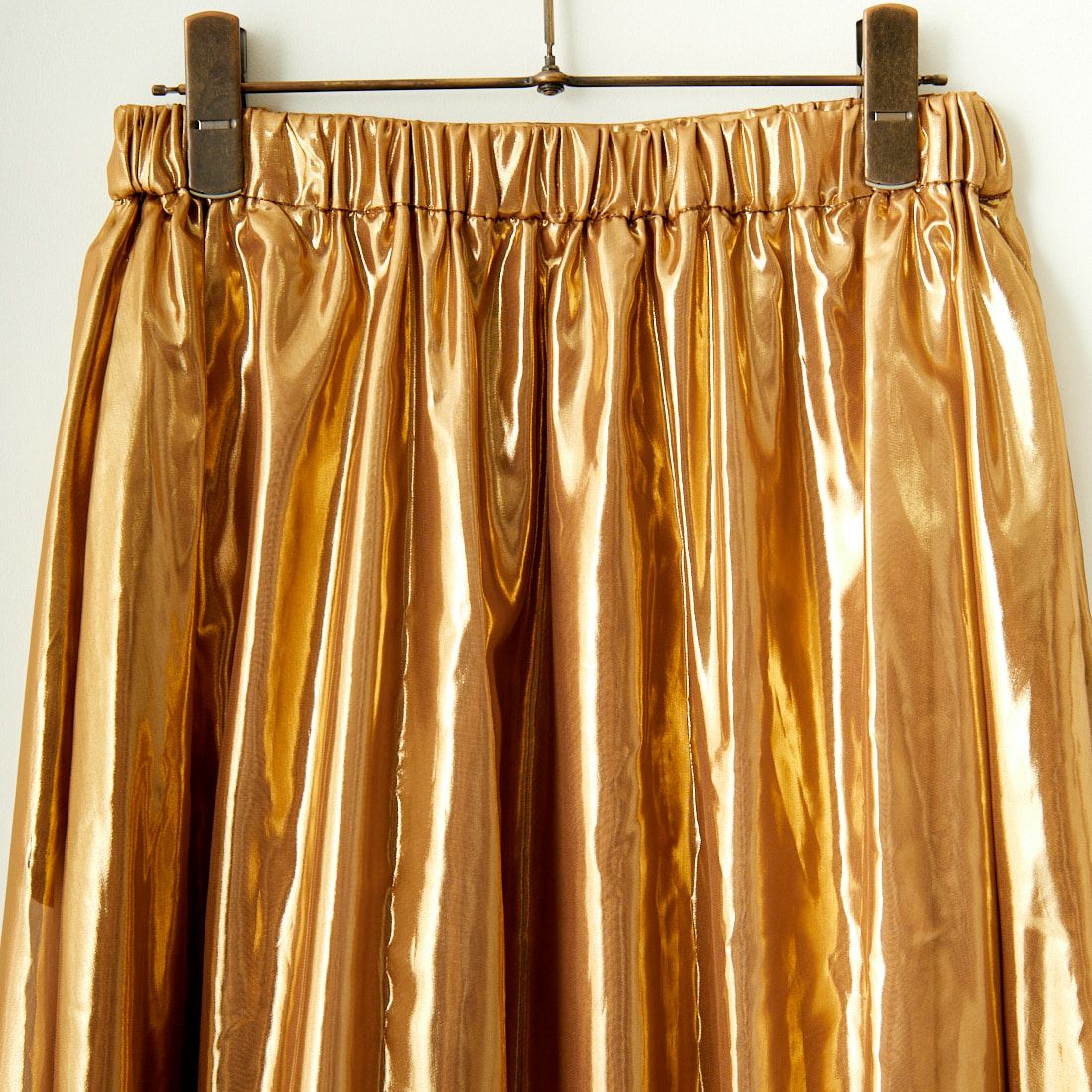 Jeans Factory Clothes [ジーンズファクトリークローズ] メタリックシフォンフレアスカート [7441337] GOLD