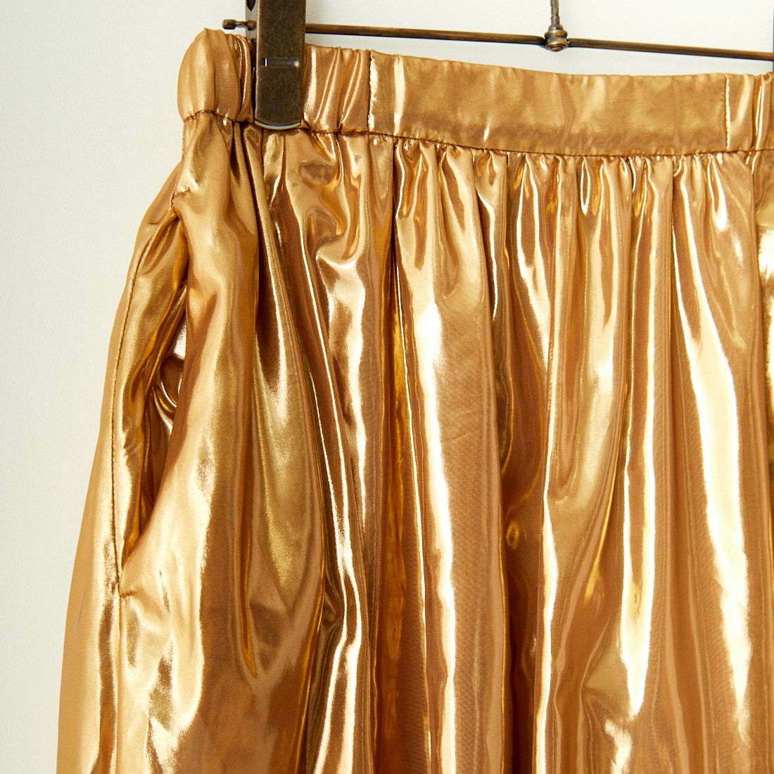 Jeans Factory Clothes [ジーンズファクトリークローズ] メタリックシフォンフレアスカート [7441337] GOLD