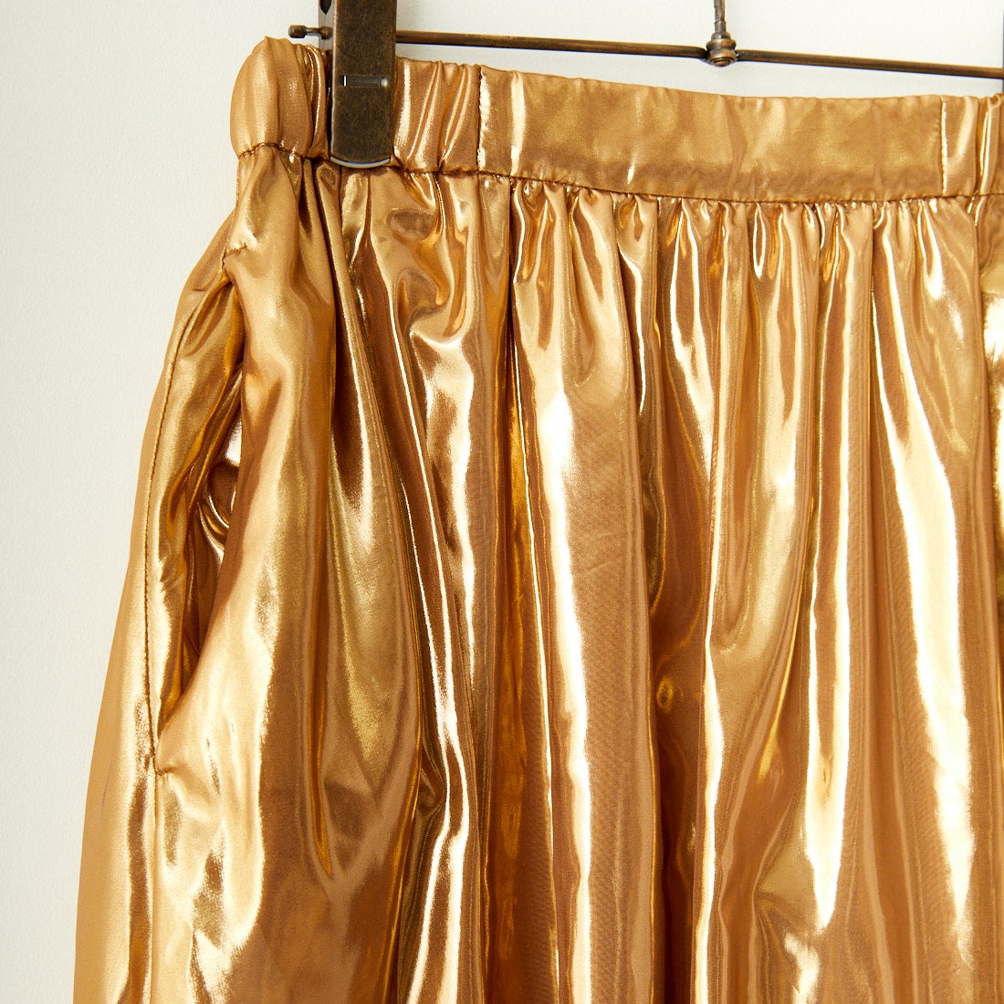Jeans Factory Clothes [ジーンズファクトリークローズ] メタリックシフォンフレアスカート [7441337] GOLD