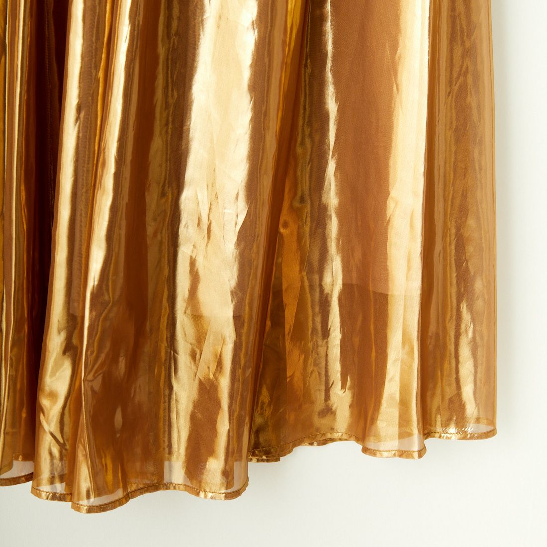 Jeans Factory Clothes [ジーンズファクトリークローズ] メタリックシフォンフレアスカート [7441337] GOLD