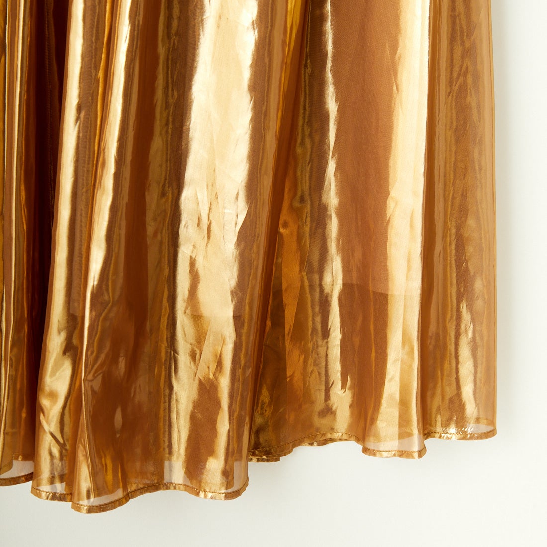 Jeans Factory Clothes [ジーンズファクトリークローズ] メタリックシフォンフレアスカート [7441337] GOLD