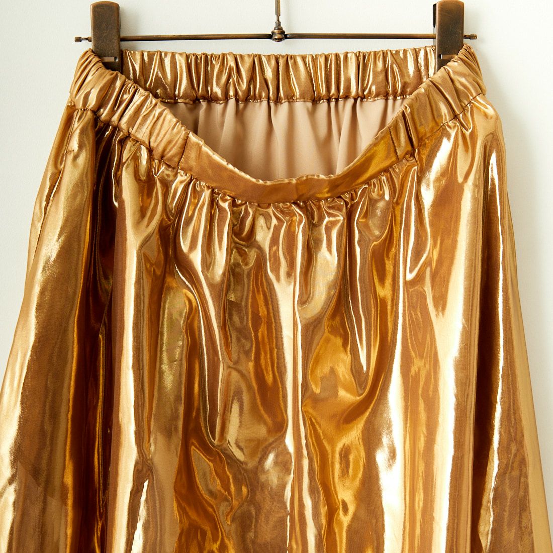 Jeans Factory Clothes [ジーンズファクトリークローズ] メタリックシフォンフレアスカート [7441337] GOLD