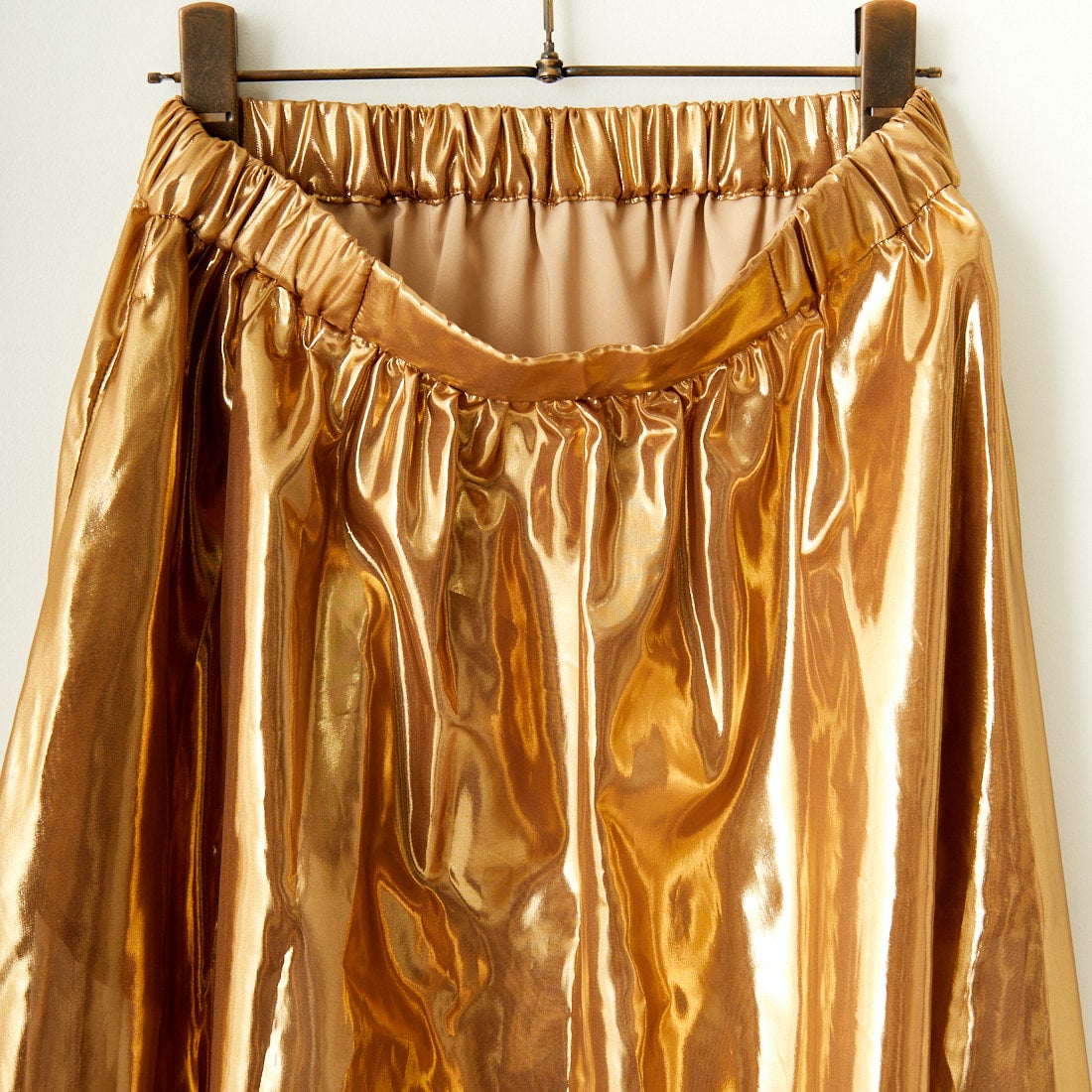 Jeans Factory Clothes [ジーンズファクトリークローズ] メタリックシフォンフレアスカート [7441337] GOLD