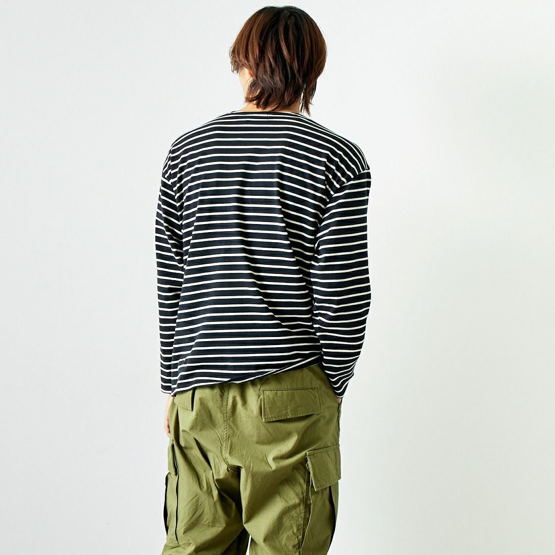 ILL ONE EIGHTY [イル ワンエイティ] チケットTシャツ [ILL242-09] BLACK &&モデル身長：179cm 着用サイズ：L&&