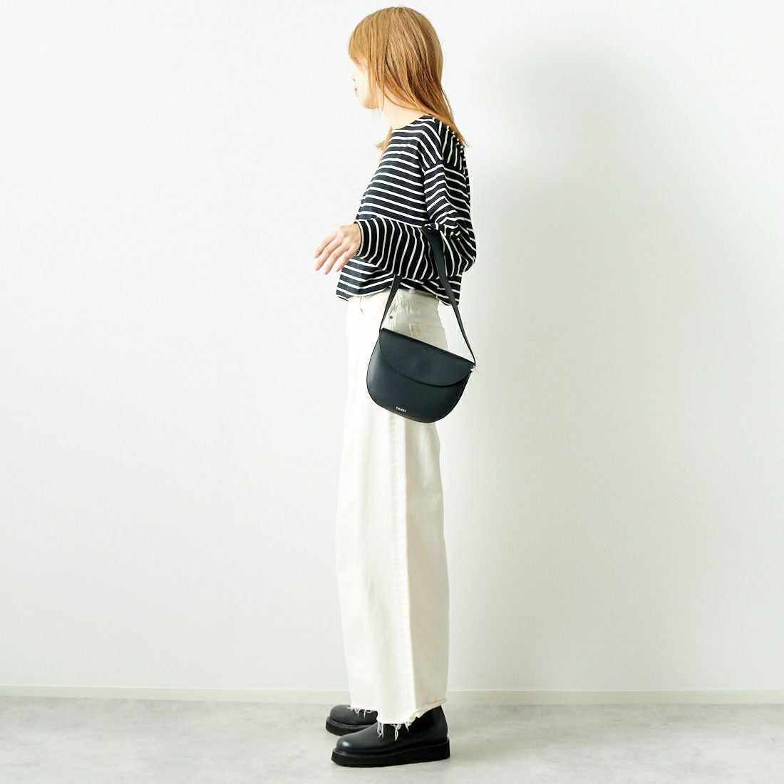 ILL ONE EIGHTY [イル ワンエイティ] チケットTシャツ [ILL242-09] BLACK &&モデル身長：167cm 着用サイズ：S&&