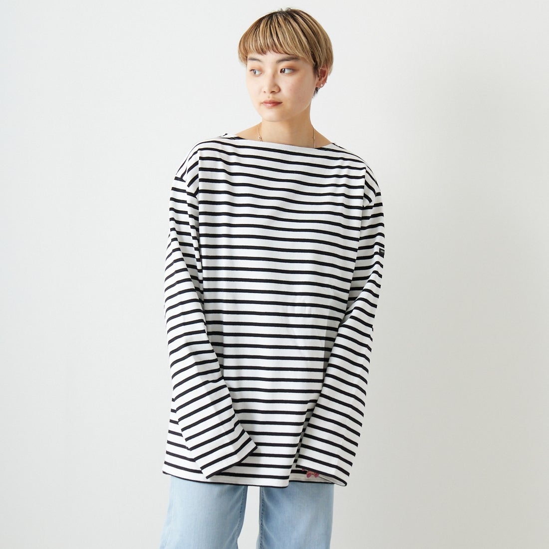 ST.JAMES [セントジェームス] コットンボートネックドロップショルダー