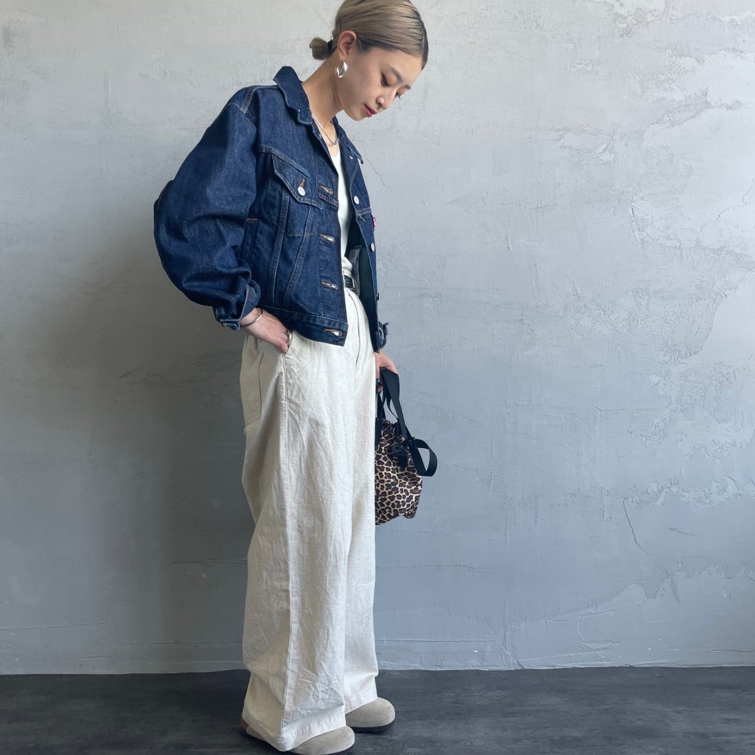 LEVI'S [リーバイス] シュランケン 90sトラッカージャケット [A9155-00] 00 REMEMBE &&モデル身長：150cm 着用サイズ：S&&
