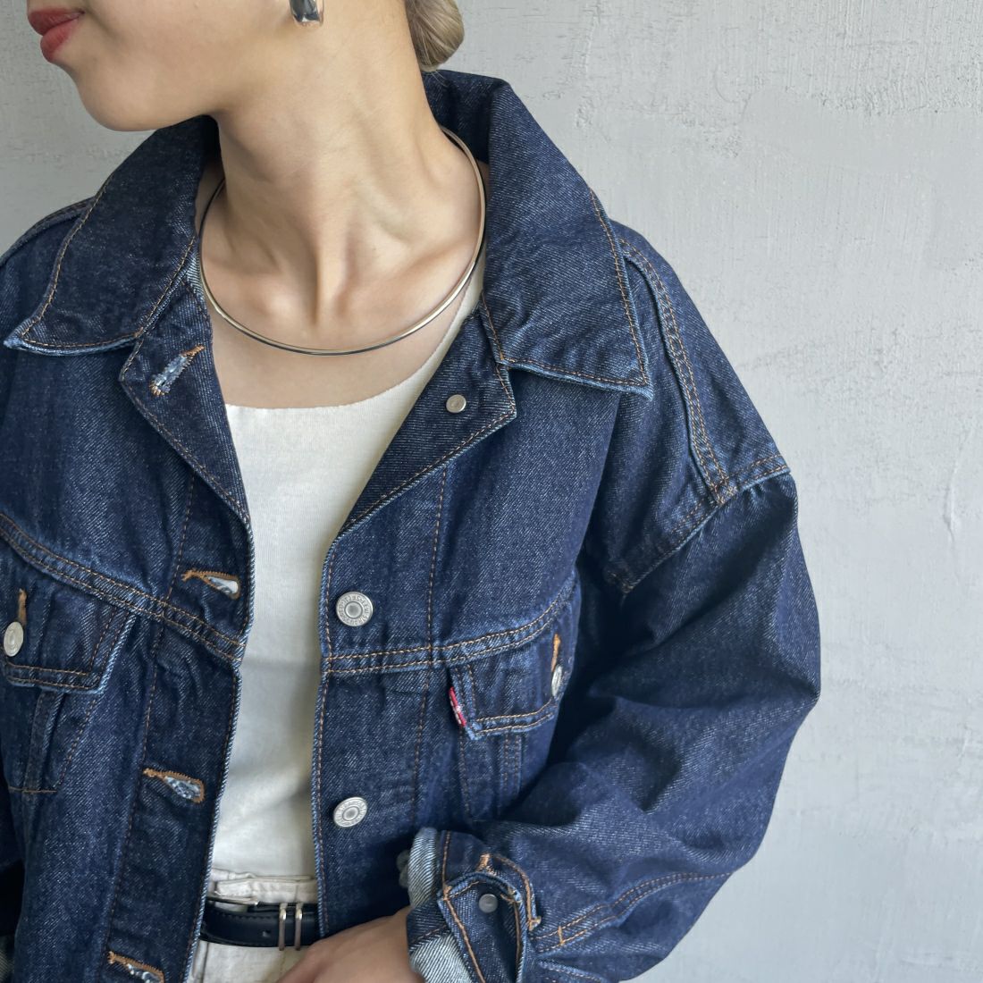 LEVI'S [リーバイス] シュランケン 90sトラッカージャケット [A9155-00] 00 REMEMBE &&モデル身長：150cm 着用サイズ：S&&