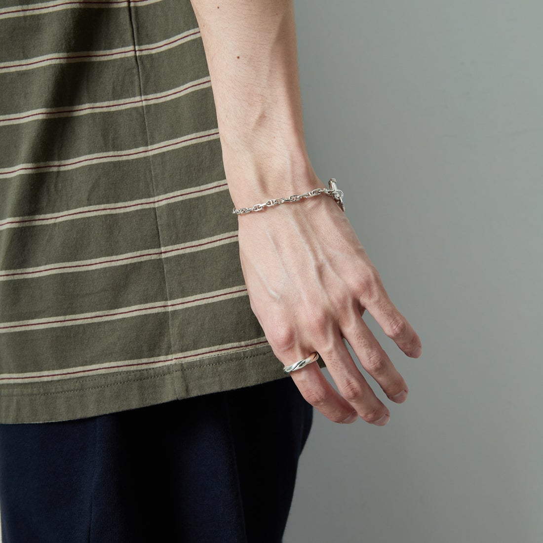 XOLO JEWELRY [ショロジュエリー] ソリッドアンカーリンクブレスレット [XOB107-19] SILVER