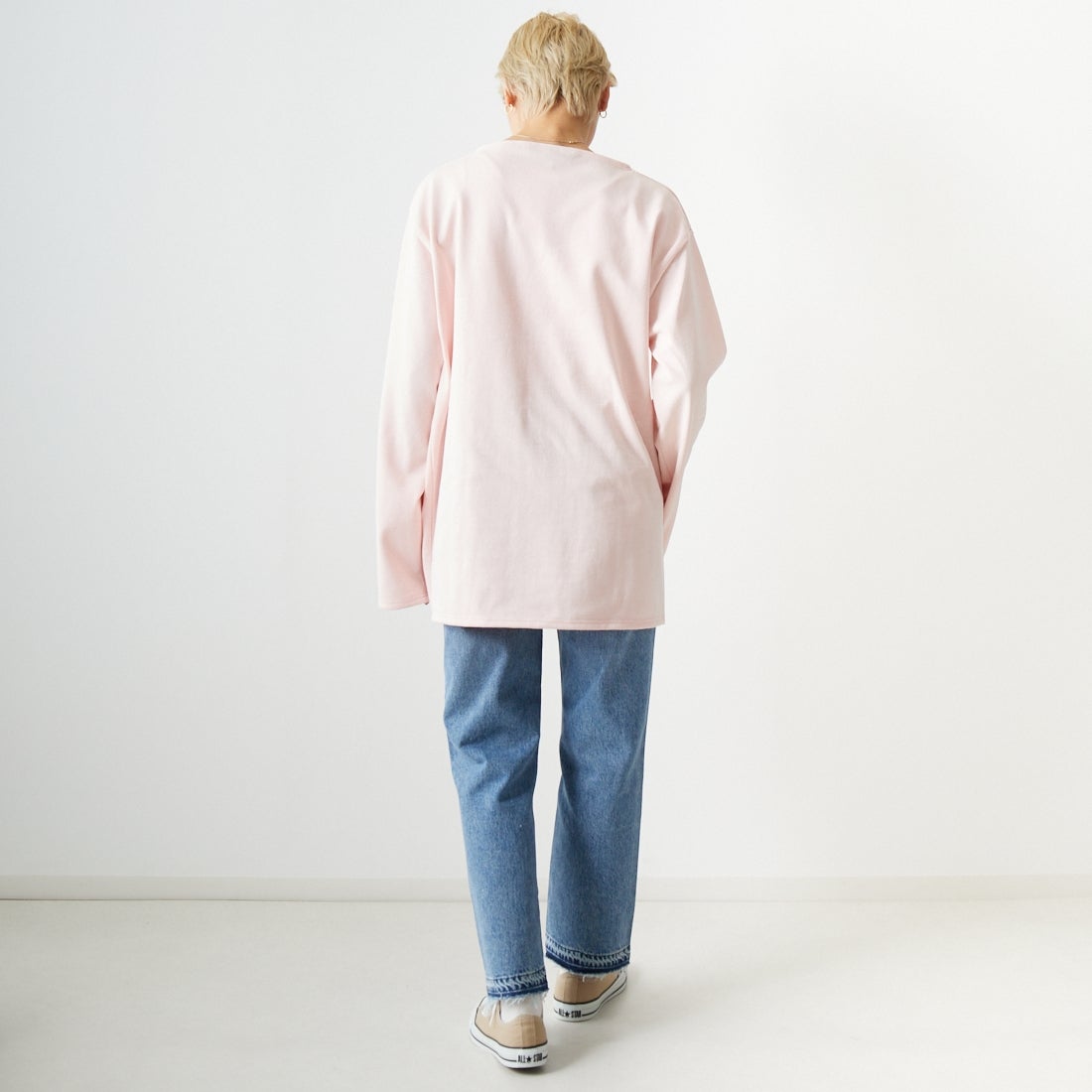 ST.JAMES [セントジェームス] バスクロングスリーブTシャツ [OUESSANT-SD] DRAGEE &&モデル身長：160cm 着用サイズ：7&&