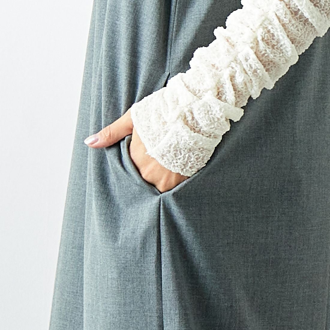 MICA&DEAL [マイカアンドディール] ディープUネックワンピース [0124304190] GRAY