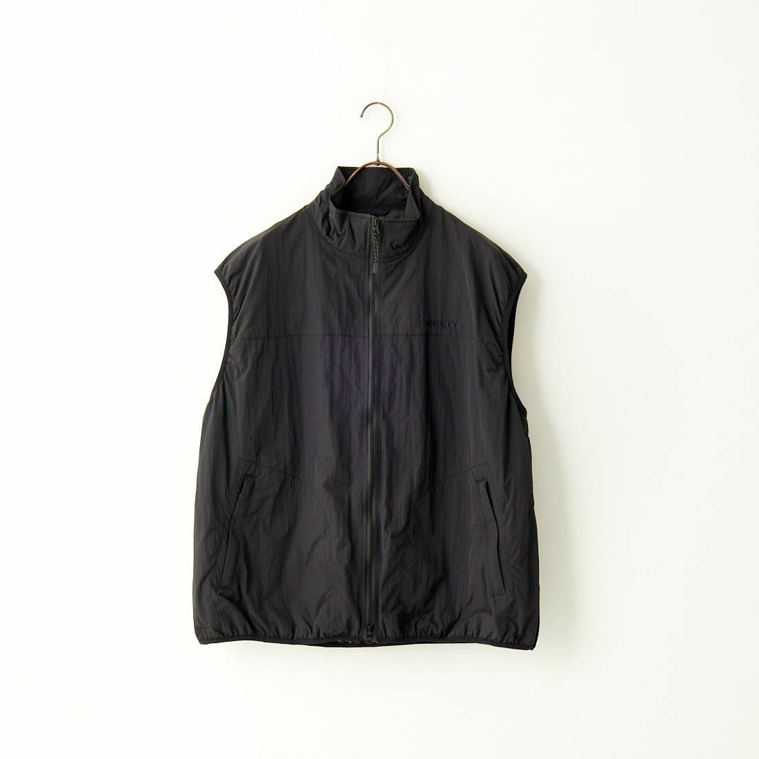 KELTY [ケルティ] 別注 中綿入り サイドスリットナイロンベスト [KE243W10IN02-JF] BLACK