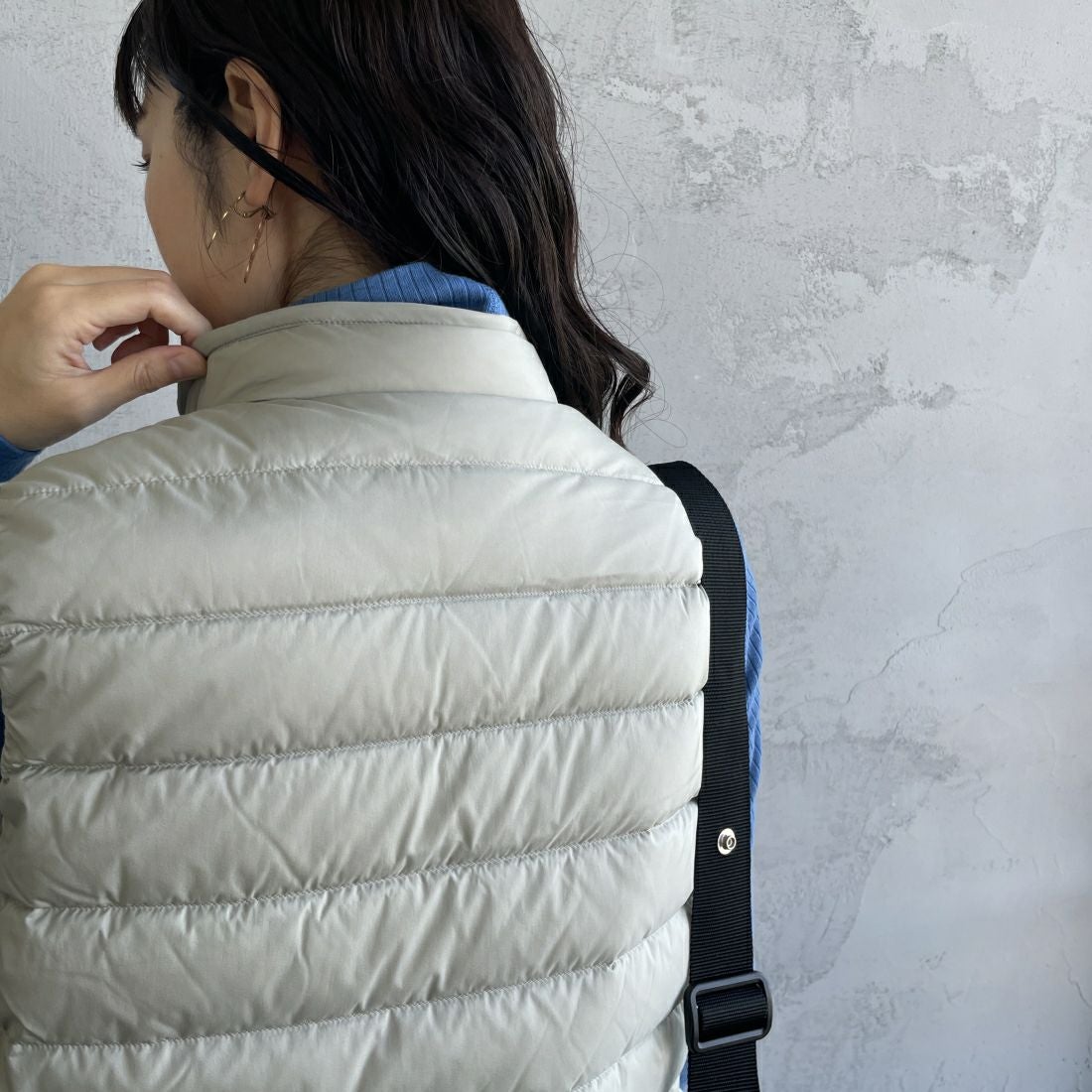 DANTON [ダントン] スタンドカラー ミドルダウンベスト [DT-A0550NRP] GREIGE