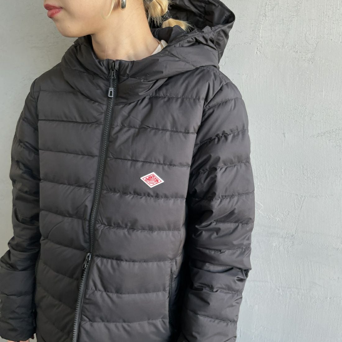 DANTON [ダントン] ミドルダウンフードジャケット [DT-A0563NRP] BLACK