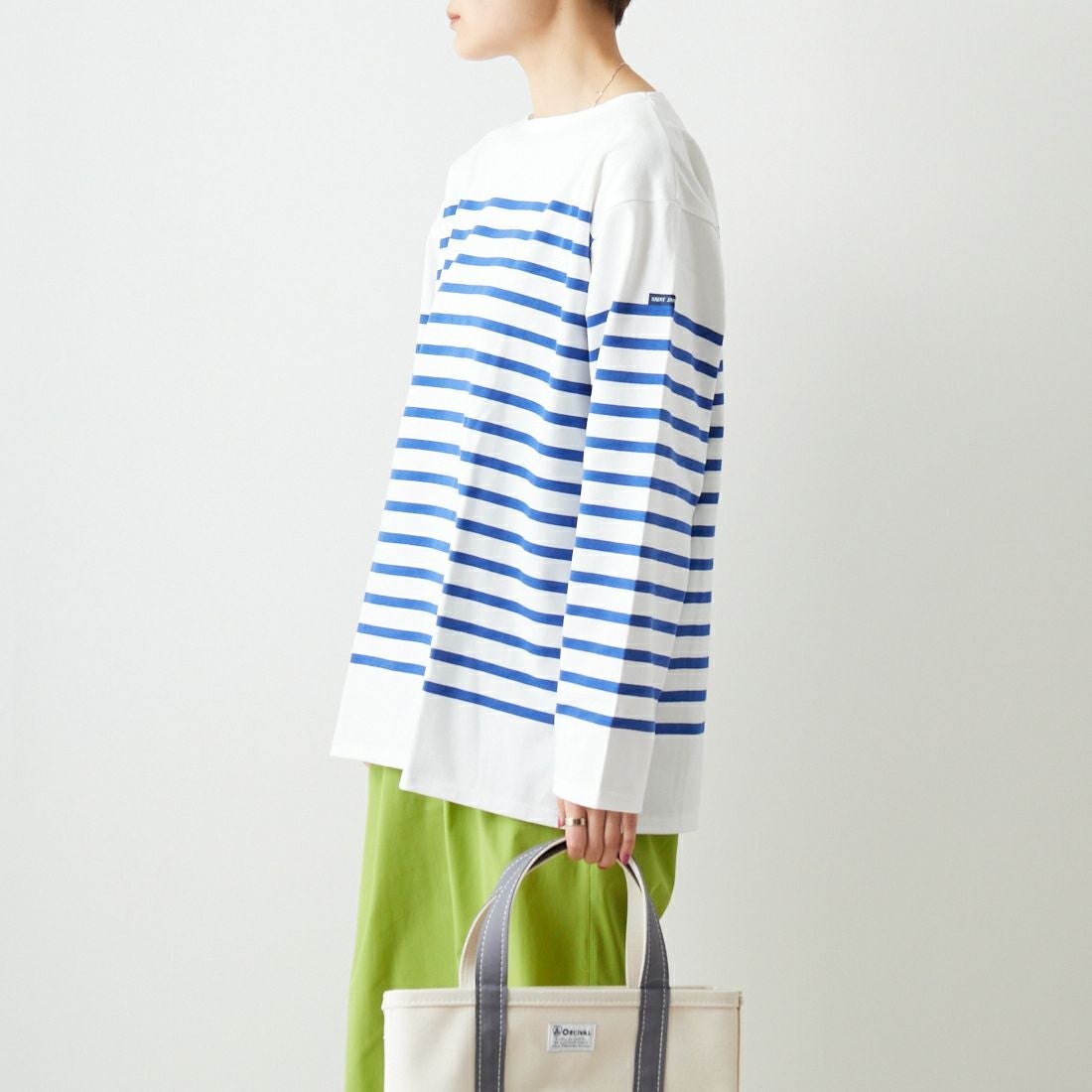 ST.JAMES [セントジェームス] NAVAL ナヴァル ロングスリーブ [99JC162-1] NEI/GIT &&モデル身長：160cm 着用サイズ：7&&