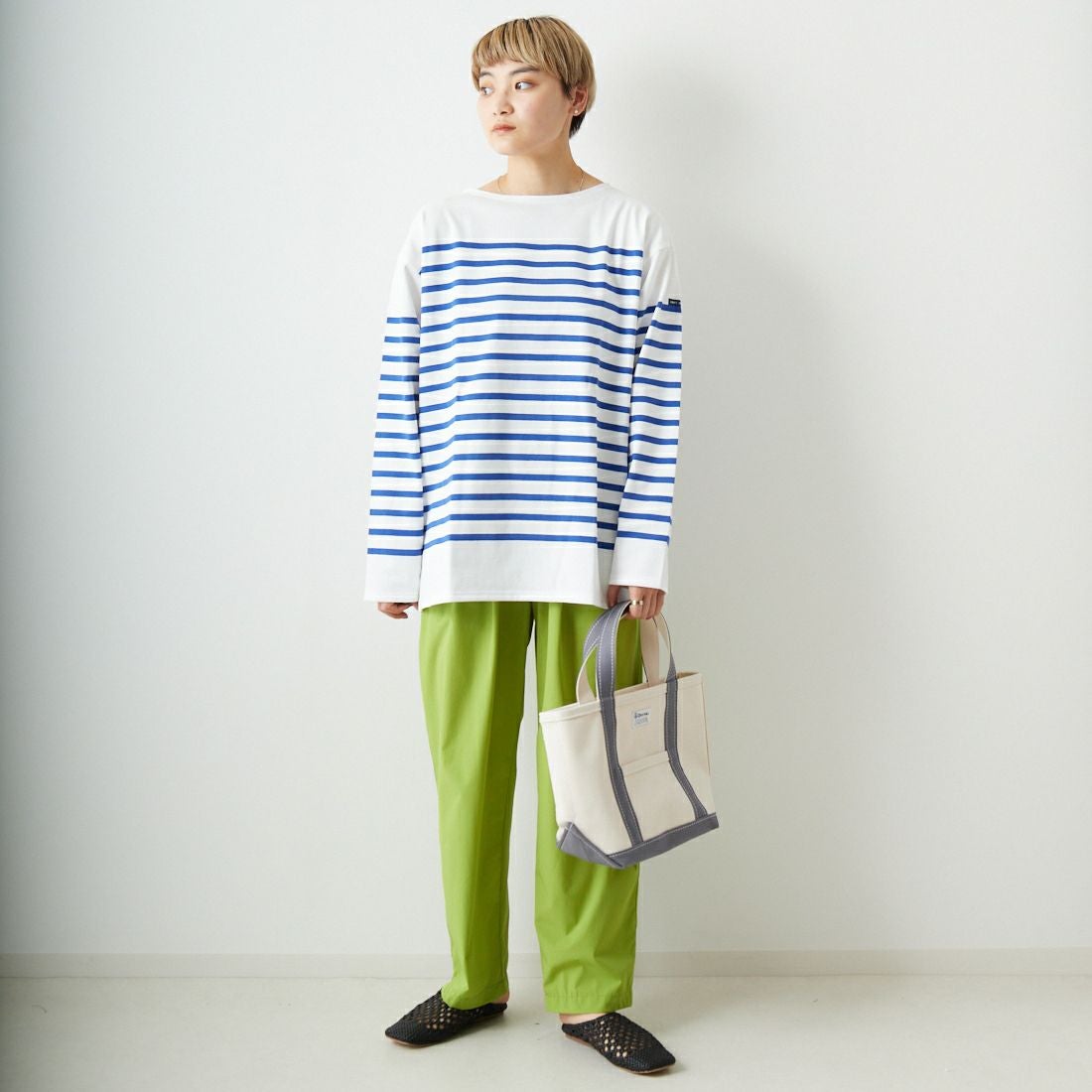 ST.JAMES [セントジェームス] NAVAL ナヴァル ロングスリーブ [99JC162-1] NEI/GIT &&モデル身長：160cm 着用サイズ：7&&