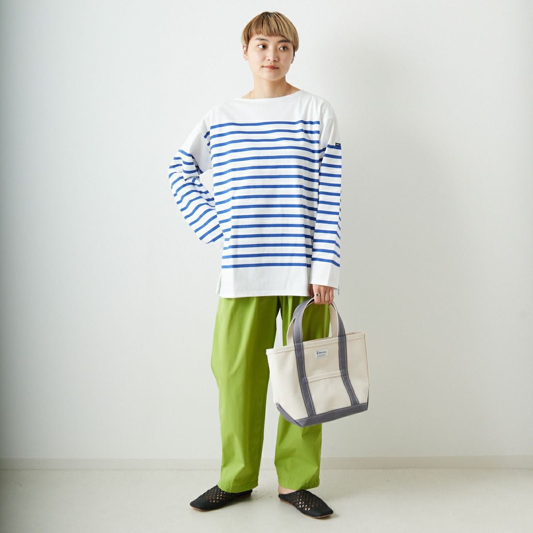 ST.JAMES [セントジェームス] NAVAL ナヴァル ロングスリーブ [99JC162-1] NEI/GIT &&モデル身長：160cm 着用サイズ：7&&