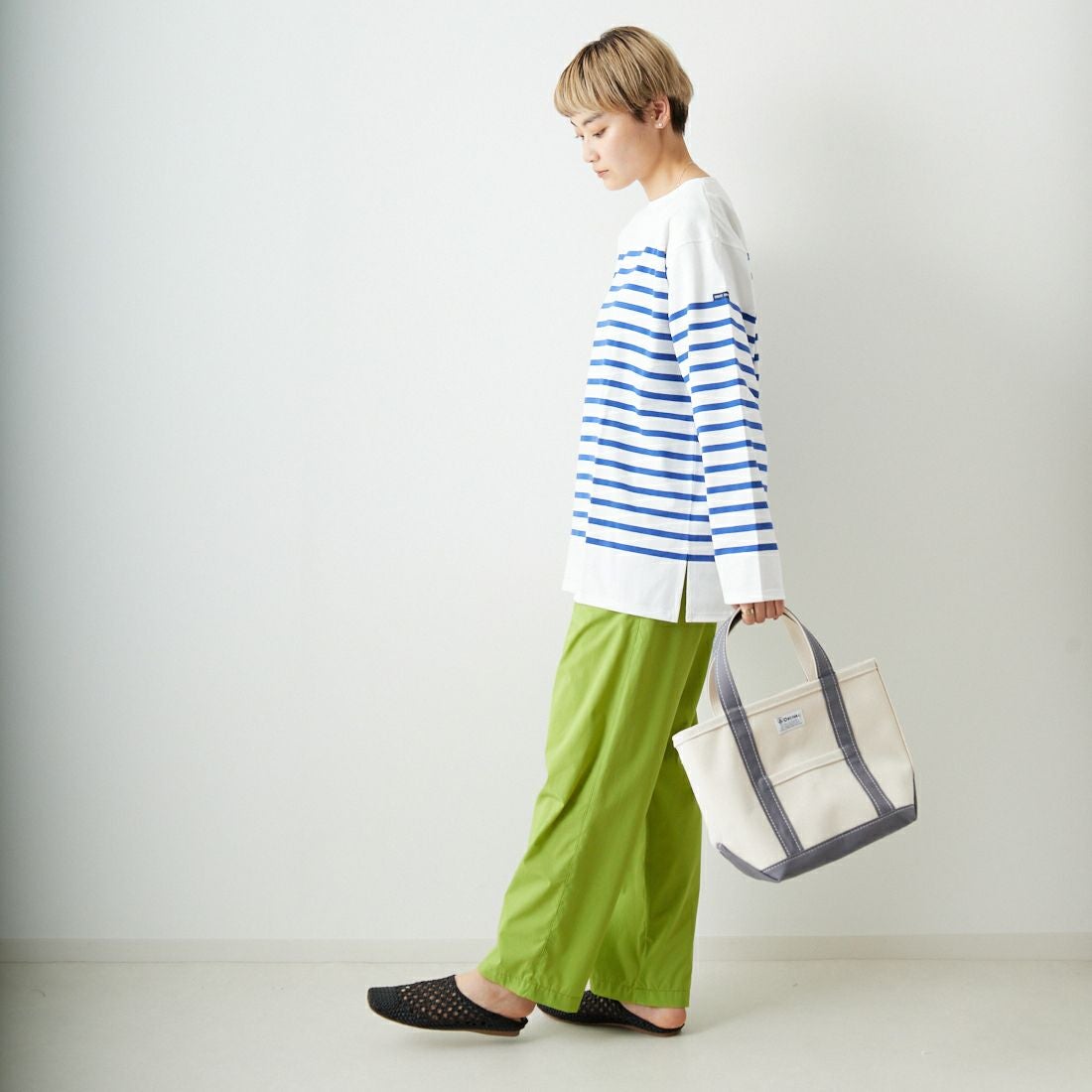 ST.JAMES [セントジェームス] NAVAL ナヴァル ロングスリーブ [99JC162-1] NEI/GIT &&モデル身長：160cm 着用サイズ：7&&