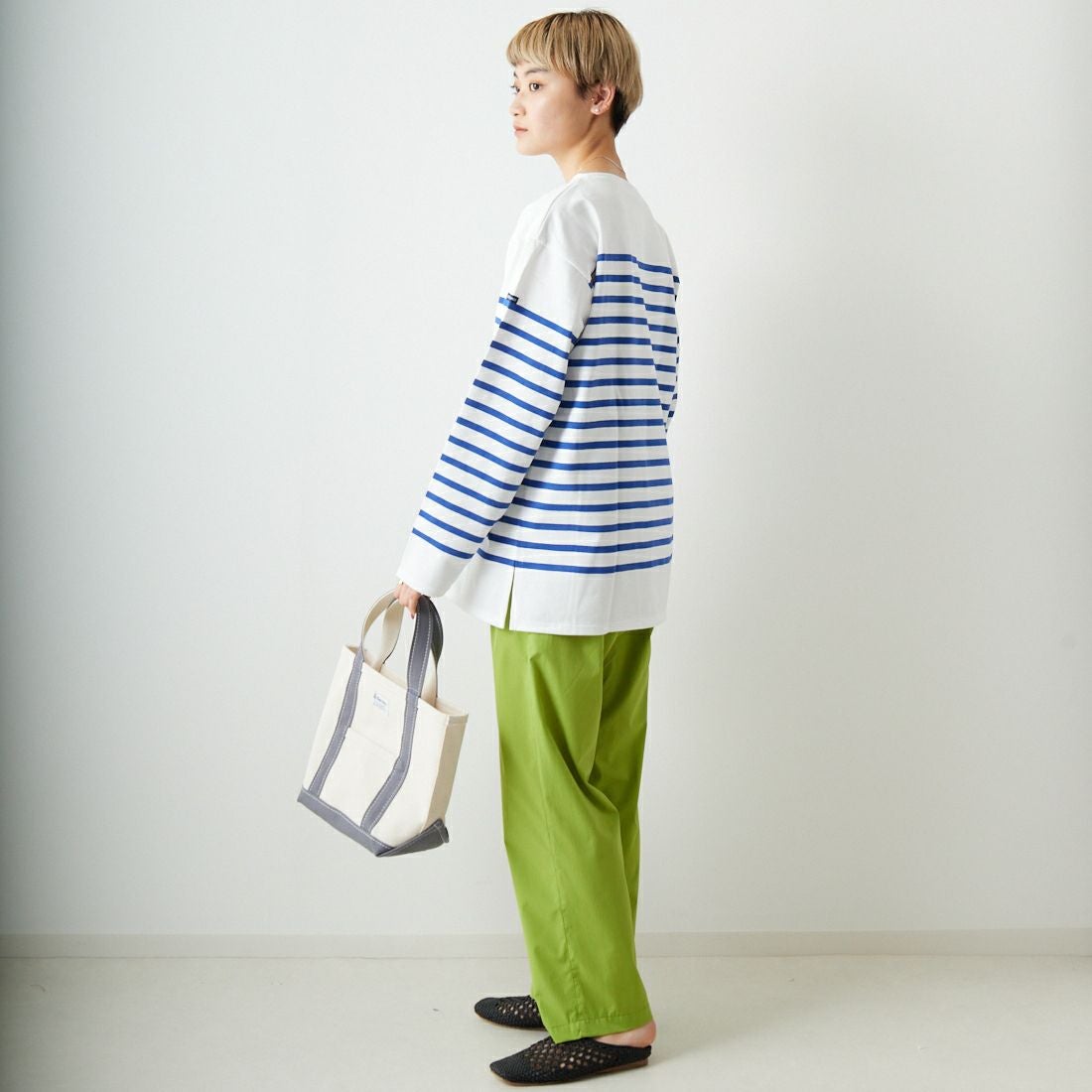 ST.JAMES [セントジェームス] NAVAL ナヴァル ロングスリーブ [99JC162-1] NEI/GIT &&モデル身長：160cm 着用サイズ：7&&