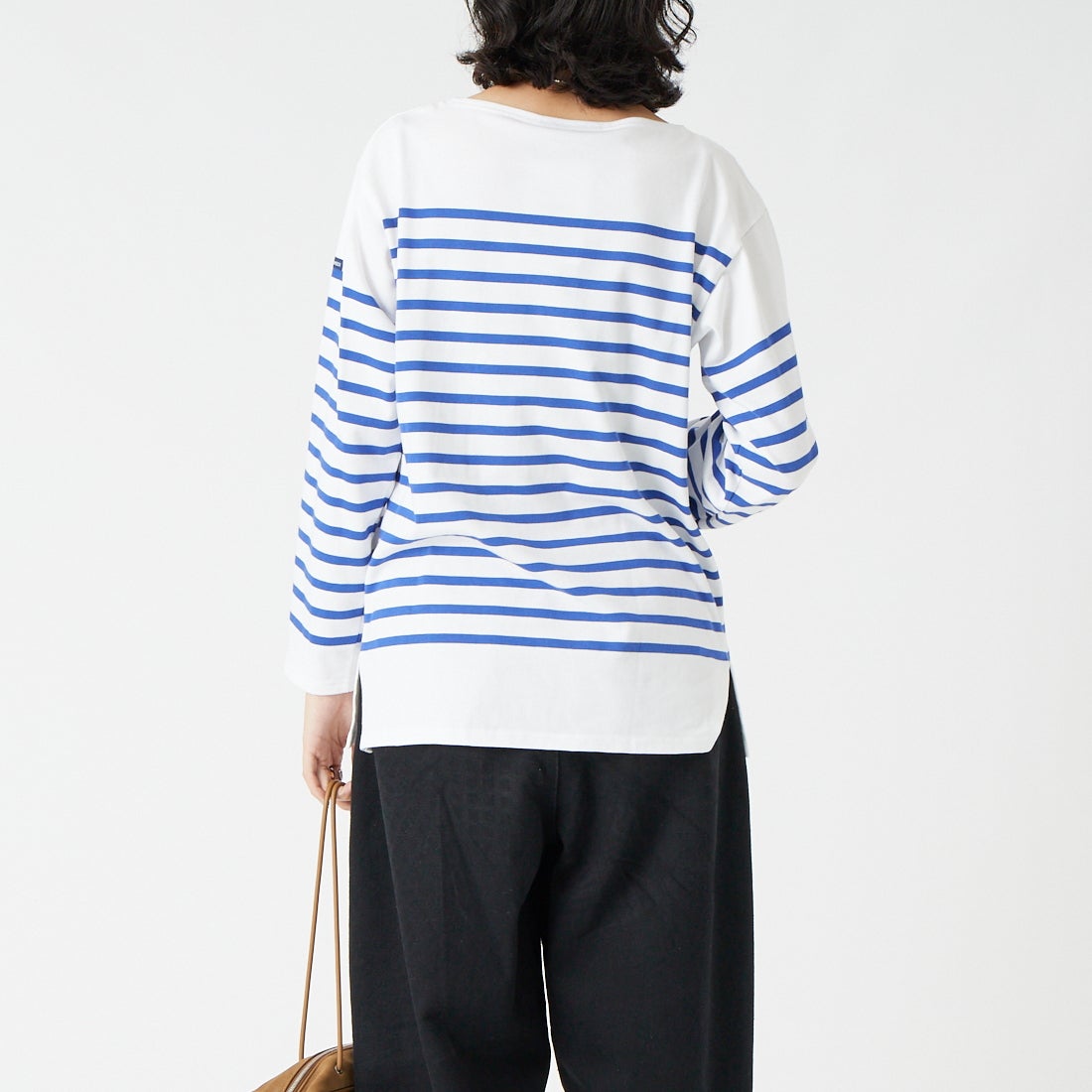 ST.JAMES [セントジェームス] NAVAL ナヴァル ロングスリーブTシャツ [99JC162-1R] NEI/GIT &&モデル身長：162cm 着用サイズ：3&&