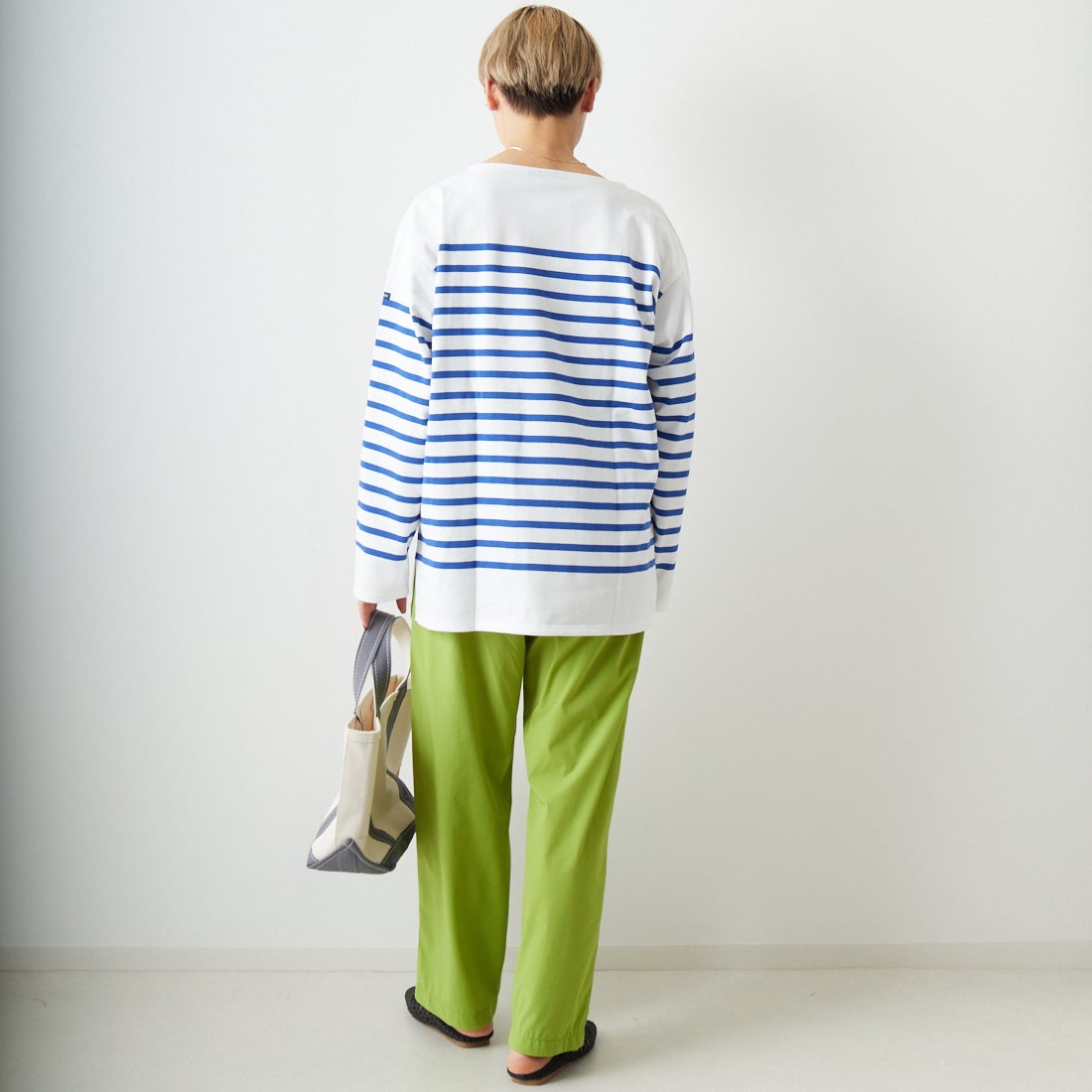 ST.JAMES [セントジェームス] NAVAL ナヴァル ロングスリーブTシャツ [99JC162-1R] NEI/GIT &&モデル身長：160cm 着用サイズ：7&&
