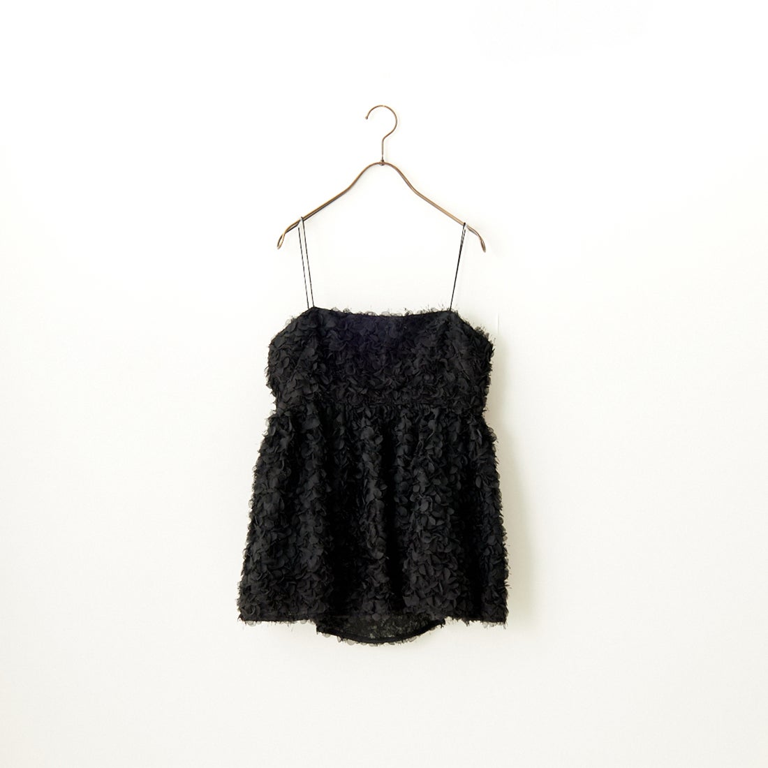 USINE [ユジーヌ] フェザーキャミブラウス [2430602] BLACK