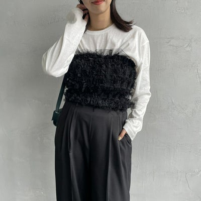 BLACK&&モデル身長：163cm 着用サイズ：F&&