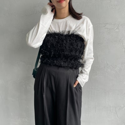 BLACK&&モデル身長：163cm 着用サイズ：F&&