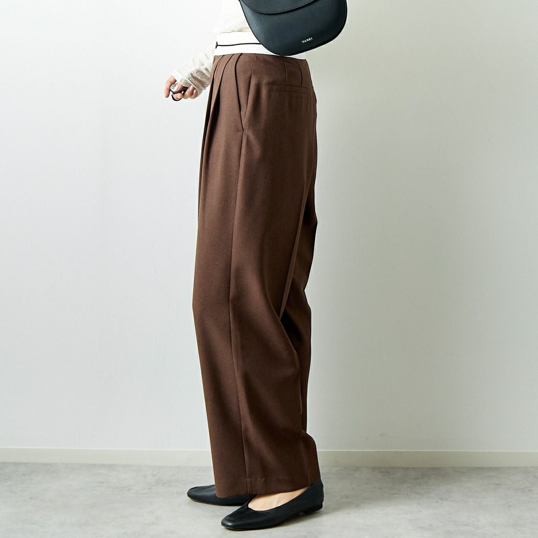 Jeans Factory Clothes [ジーンズファクトリークローズ] マーベルトパンツ [21243073] 037 ﾌﾞﾗｳﾝ &&モデル身長：167cm 着用サイズ：38&&