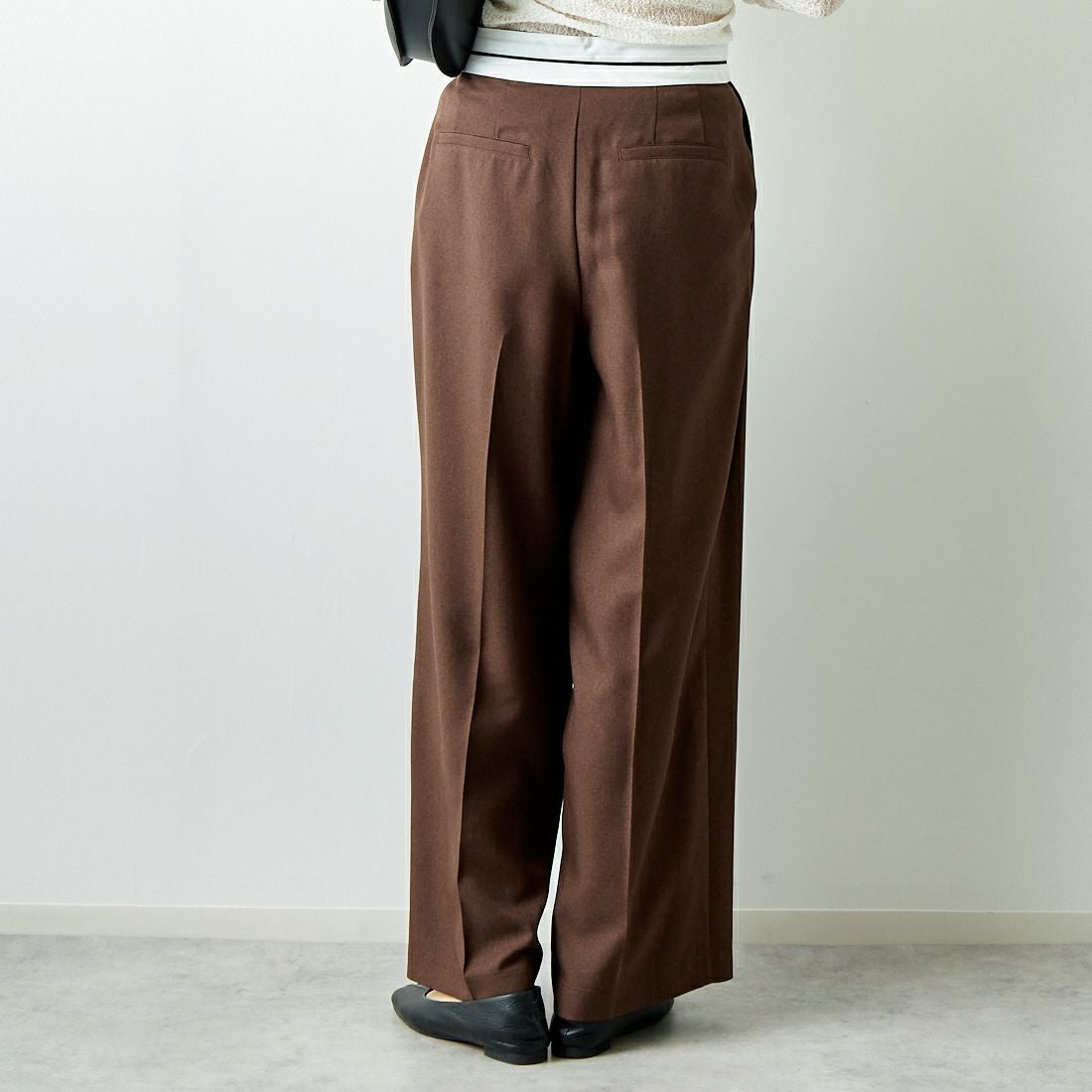 Jeans Factory Clothes [ジーンズファクトリークローズ] マーベルトパンツ [21243073] 037 ﾌﾞﾗｳﾝ &&モデル身長：167cm 着用サイズ：38&&