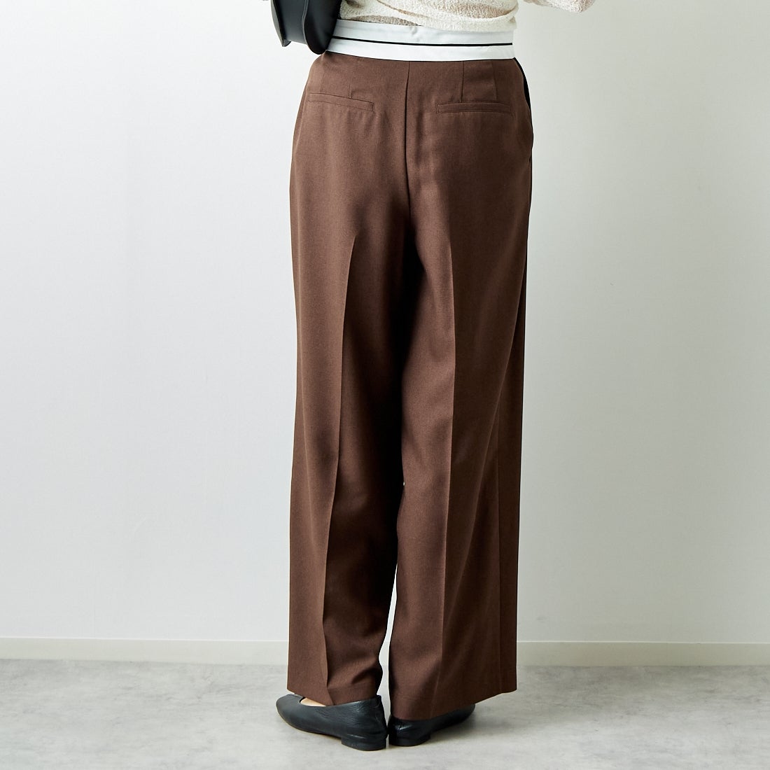 Jeans Factory Clothes [ジーンズファクトリークローズ] マーベルトパンツ [21243073] 037 ﾌﾞﾗｳﾝ &&モデル身長：167cm 着用サイズ：38&&
