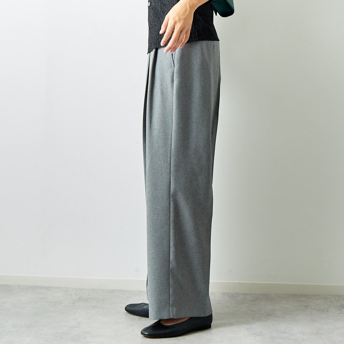 Jeans Factory Clothes [ジーンズファクトリークローズ] マーベルトパンツ [21243073] 002 Mｸﾞﾚｰ &&モデル身長：167cm 着用サイズ：38&&