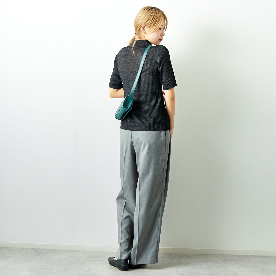 Jeans Factory Clothes [ジーンズファクトリークローズ] マーベルトパンツ [21243073] 002 Mｸﾞﾚｰ &&モデル身長：167cm 着用サイズ：38&&