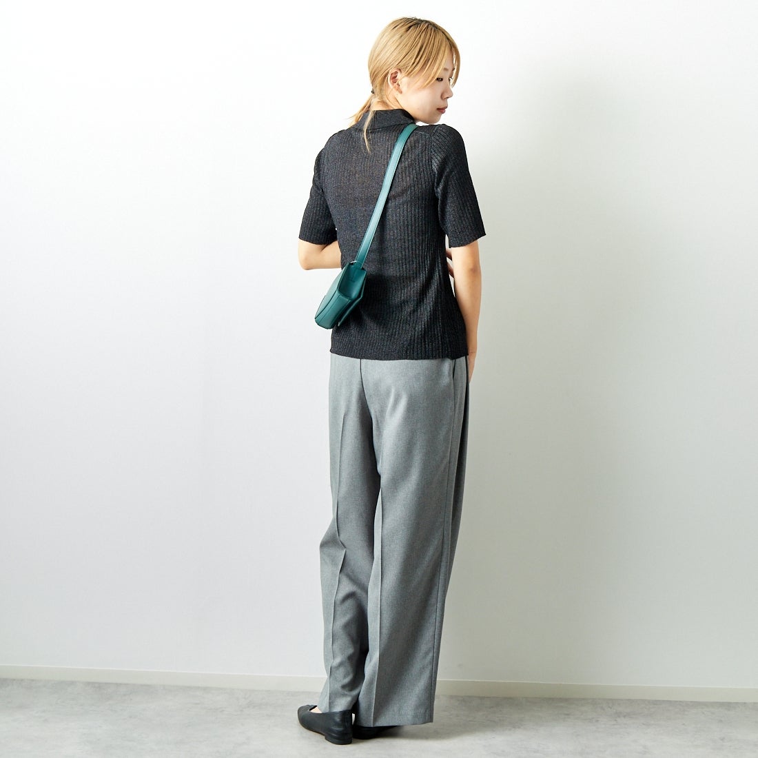 Jeans Factory Clothes [ジーンズファクトリークローズ] マーベルトパンツ [21243073] 002 Mｸﾞﾚｰ &&モデル身長：167cm 着用サイズ：38&&