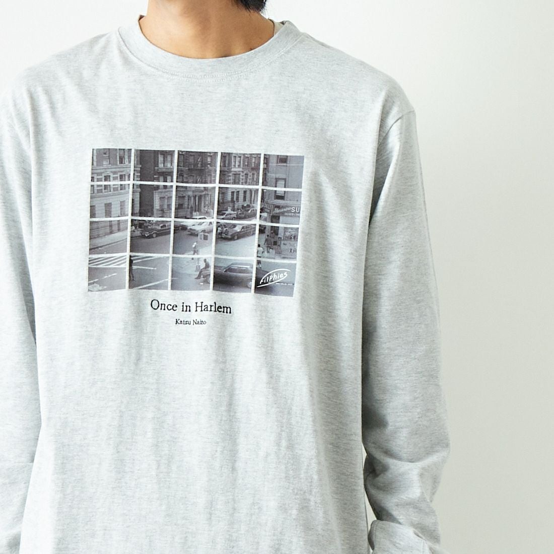 Filphies [フィルフィーズ] ロングスリーブプリントTシャツ [FP242PS00090] 11 ASH