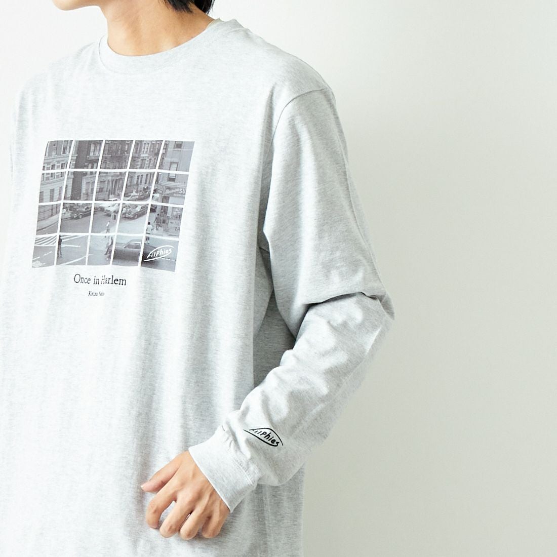 Filphies [フィルフィーズ] ロングスリーブプリントTシャツ [FP242PS00090] 11 ASH