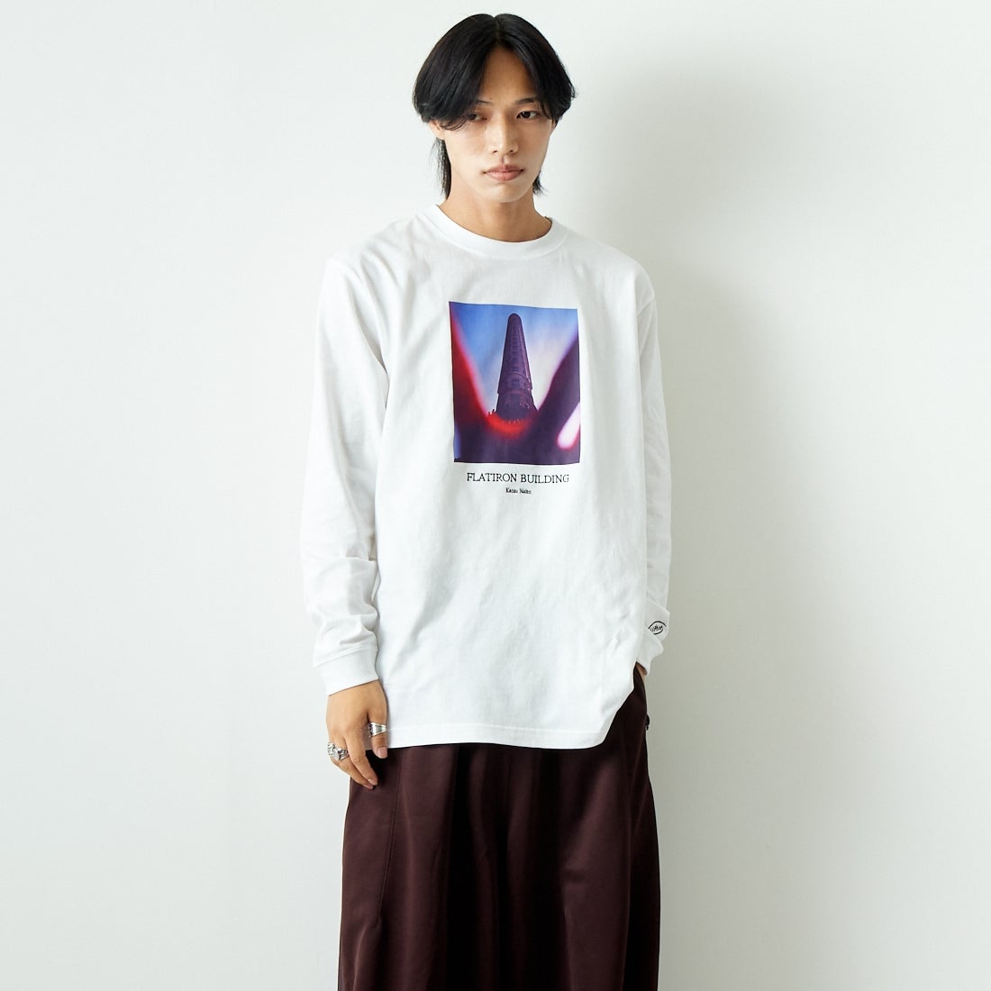 01 WHITE&&モデル身長：179cm 着用サイズ：L&&