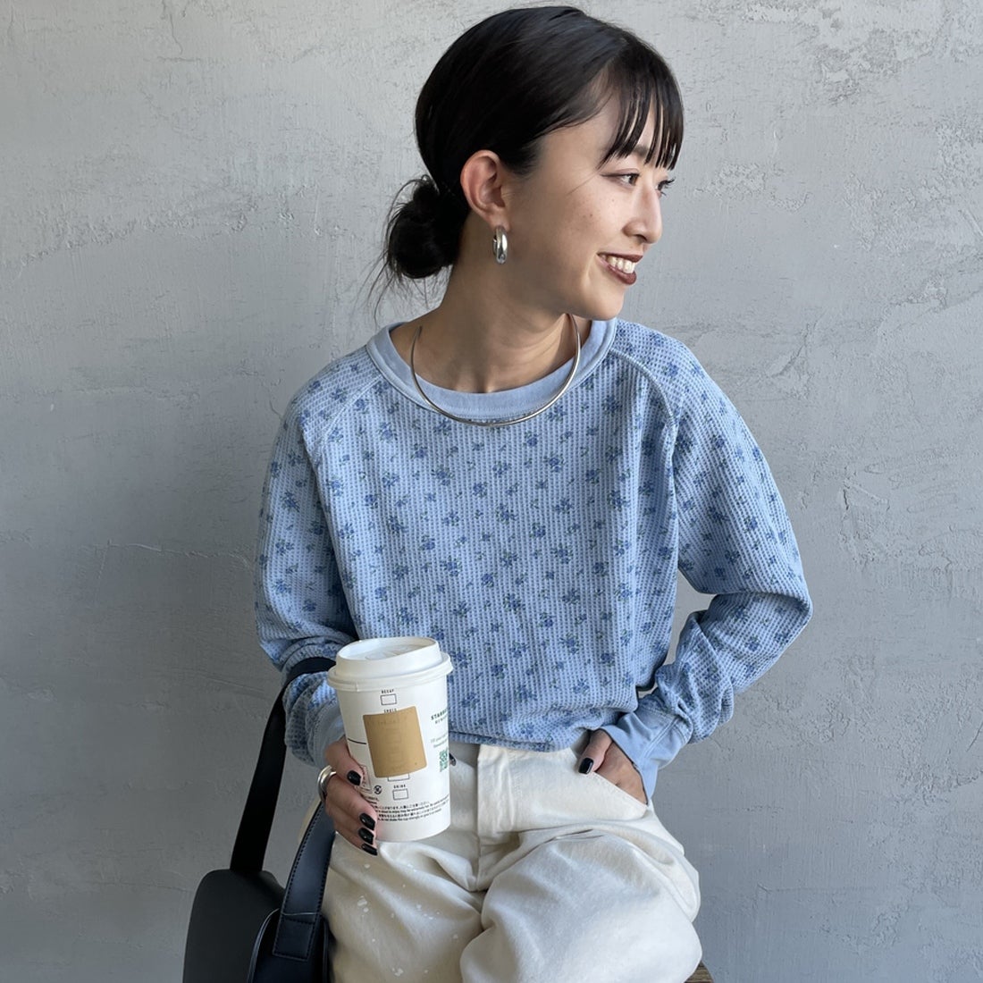 83 BLUE&&モデル身長：150cm 着用サイズ：F&&