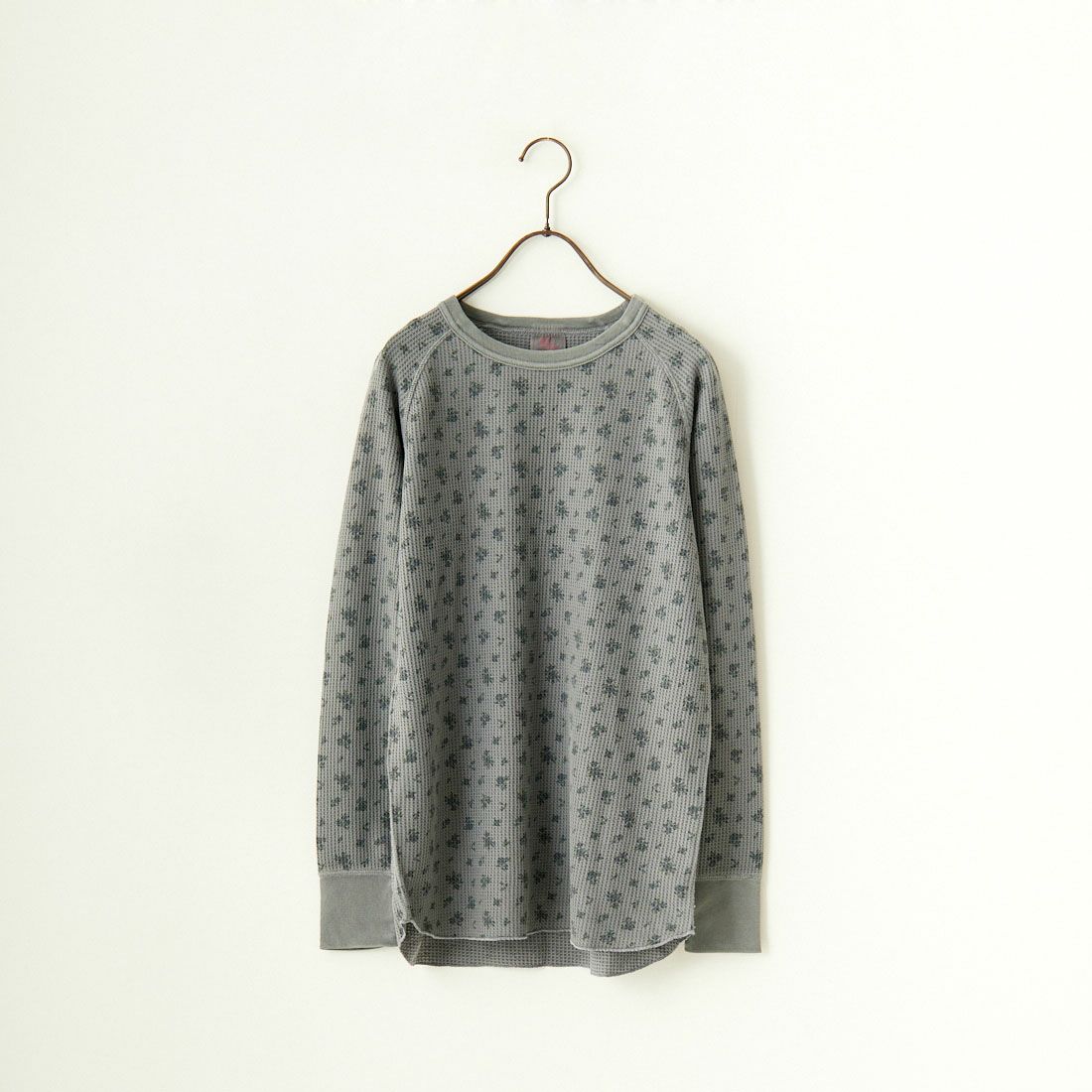 JE MORGAN [ジェイイーモーガン] ワッフルオーバーダイ ロングスリーブTシャツ [JE053-19S] 06 GRAY