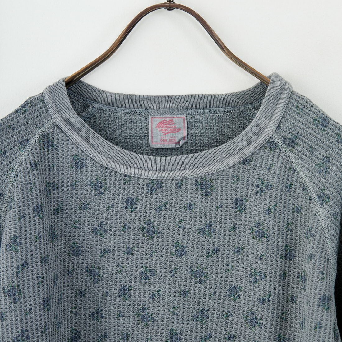 JE MORGAN [ジェイイーモーガン] ワッフルオーバーダイ ロングスリーブTシャツ [JE053-19S] 06 GRAY